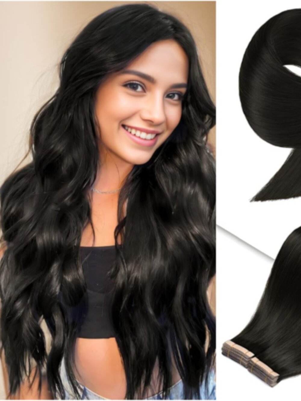 Tape in Hair Extensions Human Hair- 14 Inch Human Hair